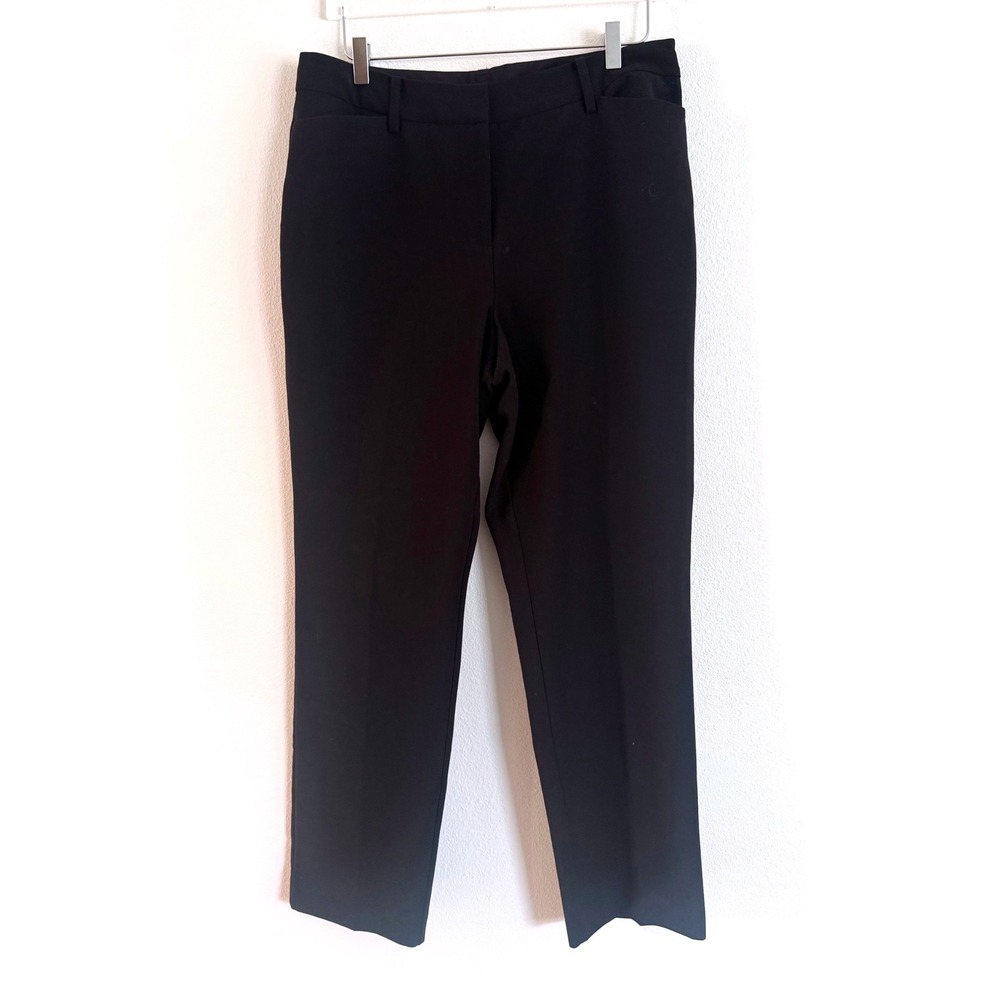 Halogen Women's Black Dress Pants Straight Leg Tailored Career Trousers